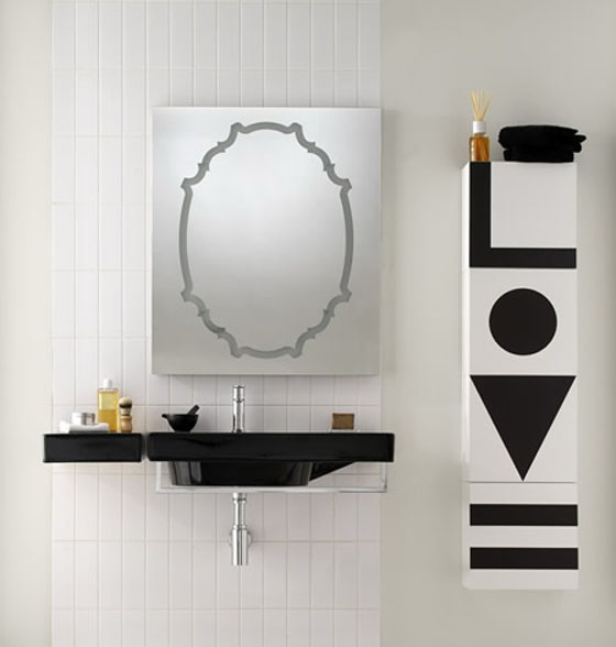 Bathrooms Design Set With Black and White Color by Ex