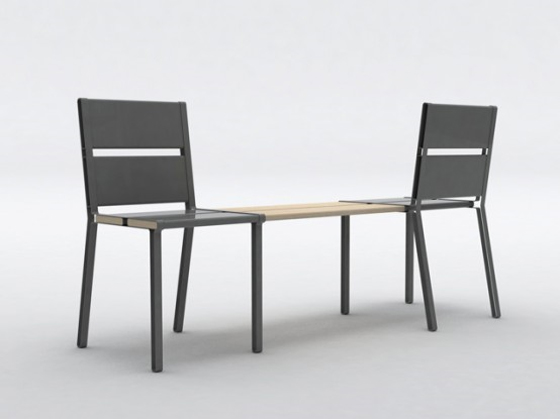 Black Design of Chair by Aïssa Logerot