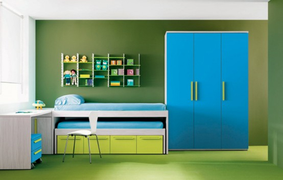 Cabinets Blue color For Kids Idea