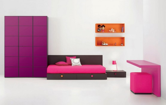 Kids Bedroom Design With Pink Color