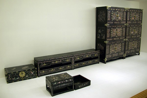 A Collection of Mother of Pearl Inlay Furniture from Korea