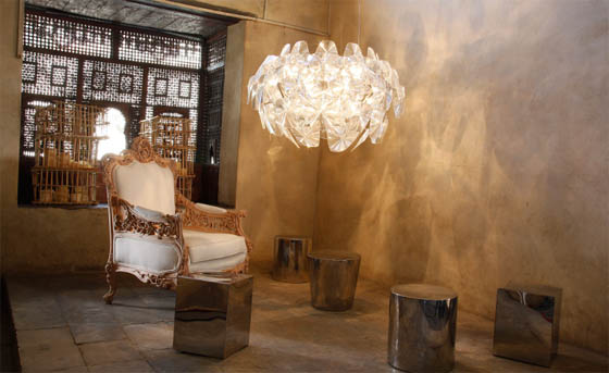 Armchair by Shoulah Furniture and Paolo Rizzatto’s Inimitable Lamp for Luceplan