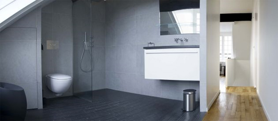 Bathroom Apartement Interior Design With Unique Stairs