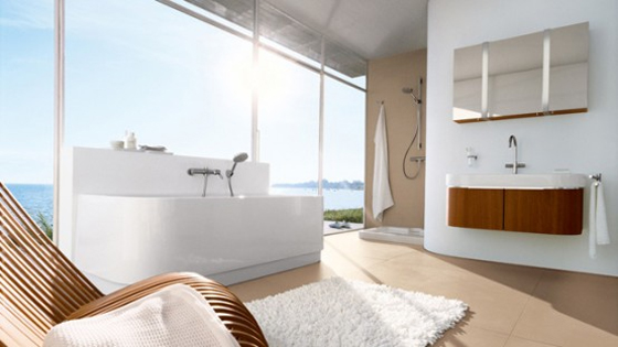 Bathroom With White Carpet By axor