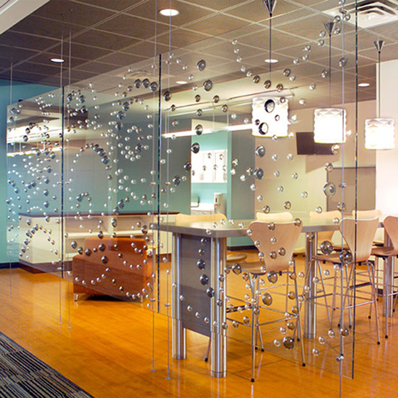 3D Decorative Glass Interior Design from Nathan Allan Glass Studios