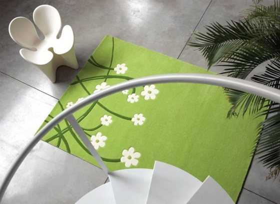 Soft Textured Carpet Design from Dhesja Beautiful Texture Carpet Design with Green Color from Dhesja