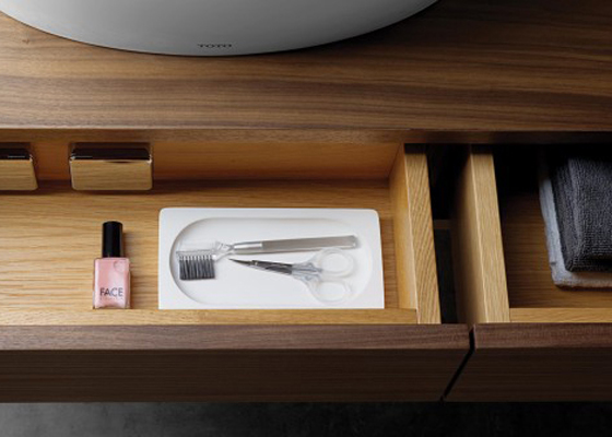 Contemporary Bathroom Design with Cabinets Furniture from TOTO Contemporary Bathroom Furniture Design from TOTO