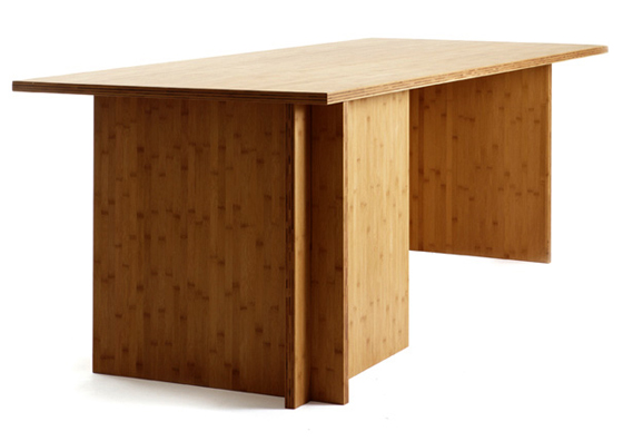 Creative SLOT Table of Wood Furniture Design from Niclas Waldorf