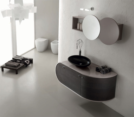 Modern Bathroom with Black Color Furniture from Foster