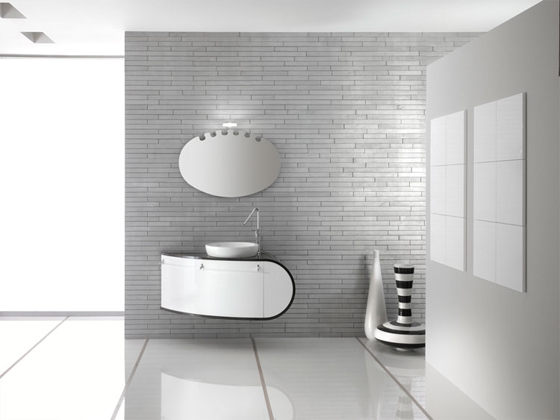 Modern Bathroom with White Color Furniture from Foster