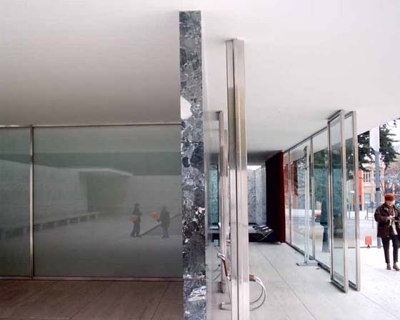 Barcelona, The Favourite Pavilion Interior Design Glass Wall Design in Pavilion, Barcelona