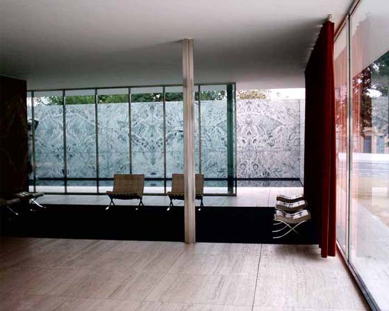 Barcelona, The Favourite Pavilion Interior Design Living Space Pavilion Interior Design