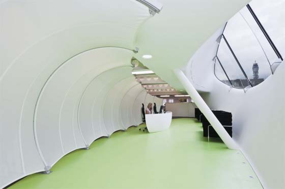 London Modern Dentsu Office Interior Design by Essentia Designs