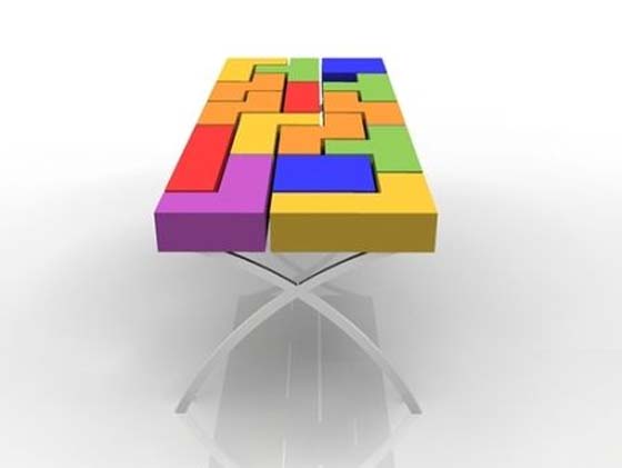 Tetris Table Design Inspiration with Trendy and Stylish