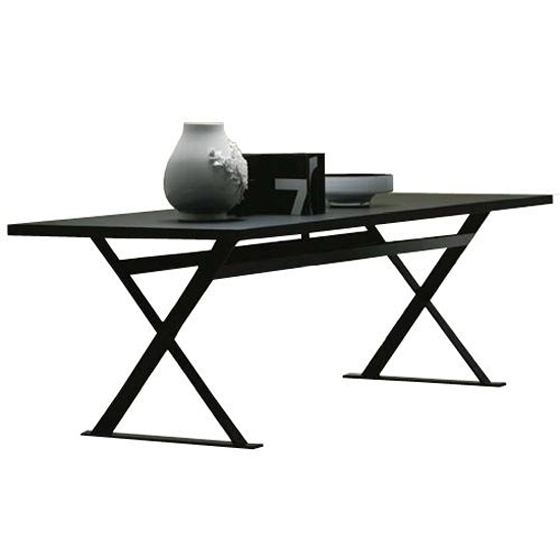 Traditional Dining Tables with a Blackened Steel Frame