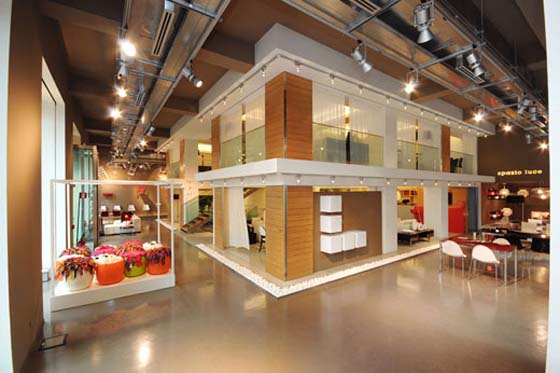 Modern Store Interior Design of Italian Furniture from Calligaris