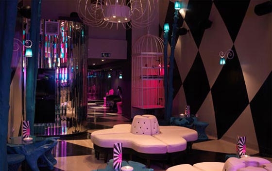 Electric Birdcage Bar of Restaurant Interior