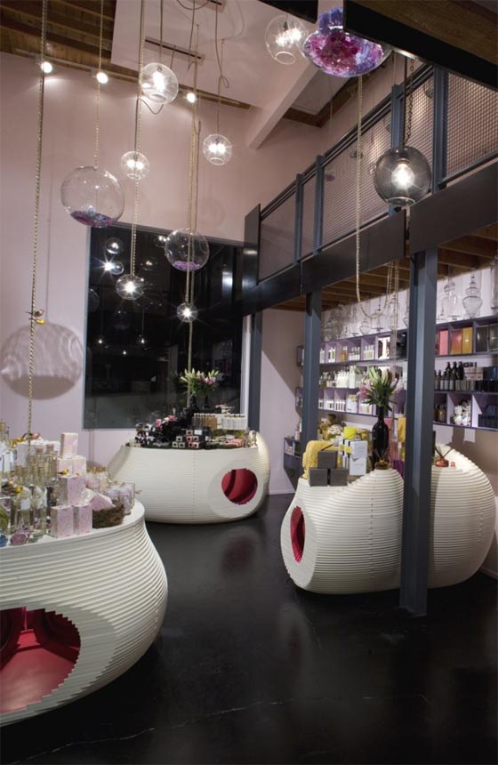Interior Design of RK Apothecary by The Los Angeles Design Group