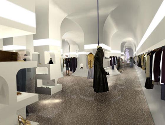 White Interior Design of Retail Store by Pentagram Architecs