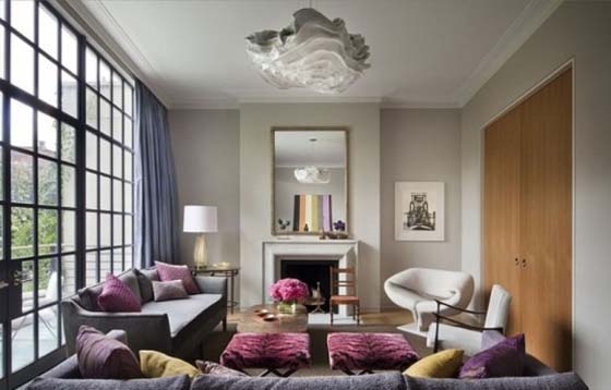 Living Rooml Interior of Townhouse In New York